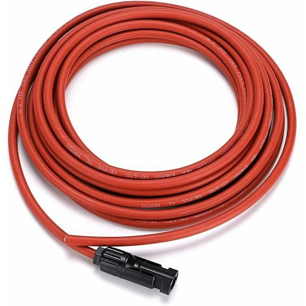 2 x aurinkosähköjatkojohtoa, PV1 - F 6.0 mm², 1 m/kpl, IP67 MC4 -liitin, 10 (musta + punainen), aurinkosähköpaneeleille jne.