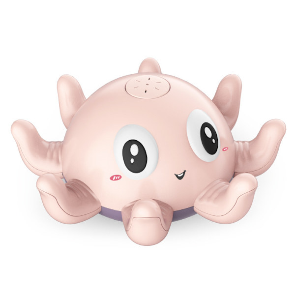 Ljus upp baby badleksak - Bläckfisk pool vattenspel induktion-LED badleksak, - Badleksak med sköldpadda  groda flickor och pojkar - Present till barn bad rosa