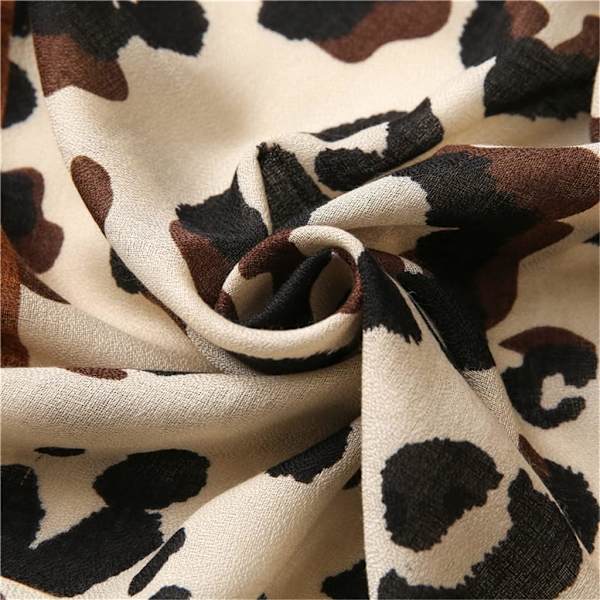 Leopard print patchwork kvast tørklæde tørklæde til kvinder