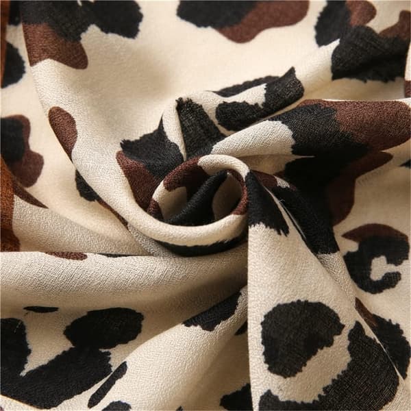 Leopardmønstret lappeteppe dusk skjerf kvinners skjerf sjal