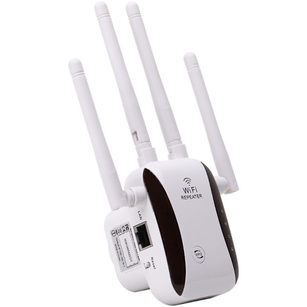 WiFi-laajennin 2025 - AC300, 4 antennia, 465 m², 50 laitetta, Ethernet, Alexa