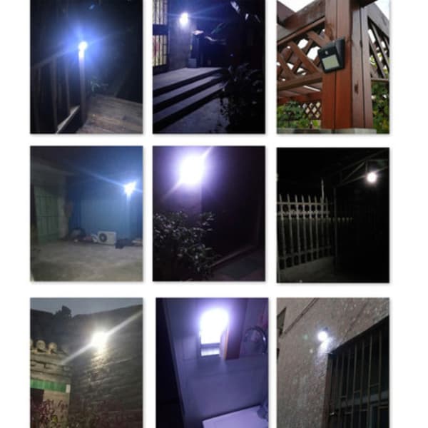 Utomhus solcellslampa, [4-pack] 20 LED vattentät utomhus solcellslampa med rörelsesensor, solcellslampor för utomhusbruk