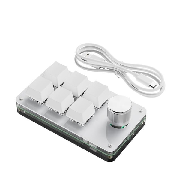 Mini Macro Mechanical Gaming Keyboard, One-Hand 6-key USB PC Keyb