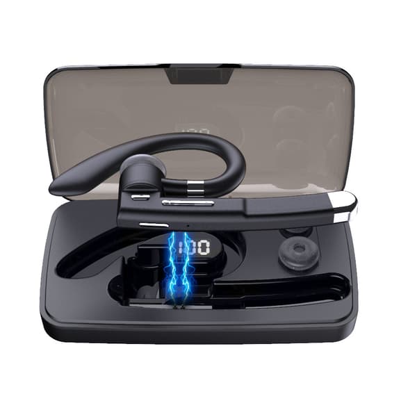 Støyreduserende Bluetooth-headset med enkelt øre, forretningshengende øre Bluetooth-headset