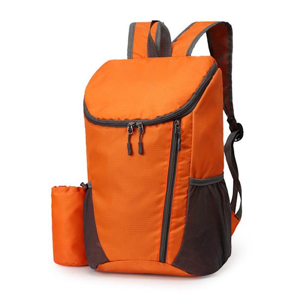 1 st 20l Orange Lätt Packbar Ryggsäck, Liten Hopfällbar Vandringsryggsäck Dagspack För Resor Camping Utomhussemester