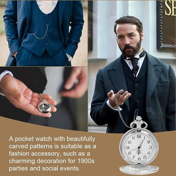 Vintage watch, watch ketjulla, miesten tasku