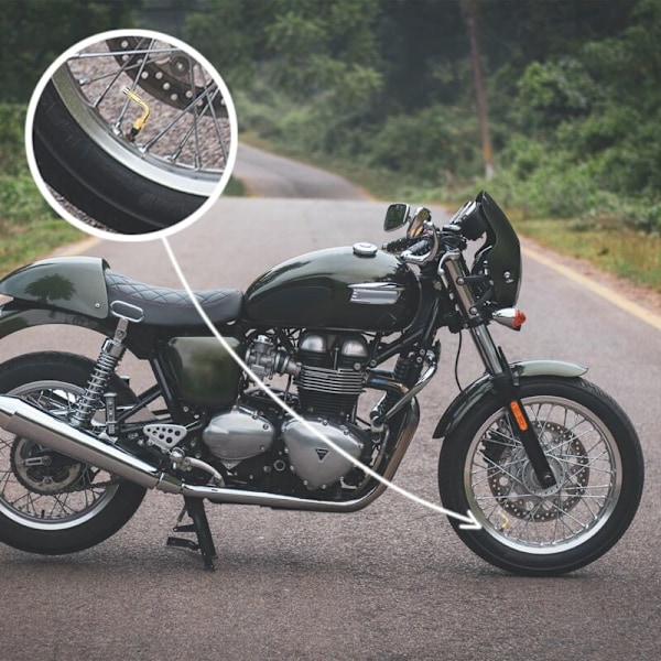 Set med 2 ventilstycken i 90 grader, kopparventilstycke för bilventil, bilventil för bil, motorcykel, cykel, skoter