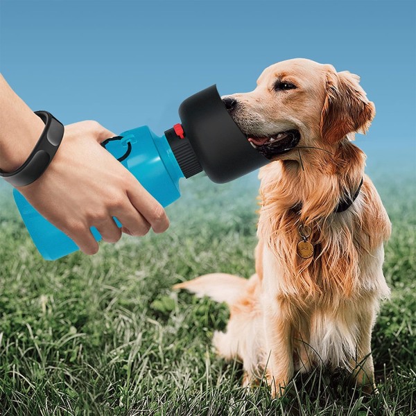 Koiran vesipullo 600 ml:n vuotamaton kannettava koiran vesiannostelija