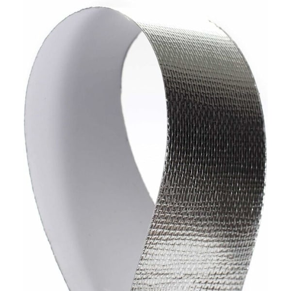 Forstærket aluminiums selvklæbende tape 50 mm x 5 m, aluminium vandtætningsstrimmel, tætningsbånd + glasfiberforstærkning