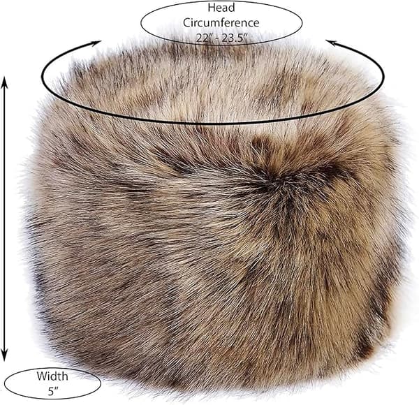 Kvinde Faux Fur Hat Varm Russisk Kosak Stilful Vinter Essentials (brun)