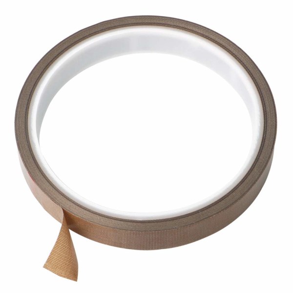2 kappaletta korkean lämpötilan teippiä, PTFE-teippiä, teflonteippiä, PTFE-pinnoitettua lasikangasliimateippiä, 13 mm * 10 m
