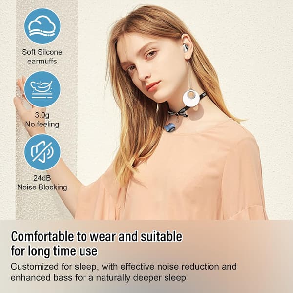 Bluetooth 5.4 Trådløse Ørepropper - Støyreduksjon, 47 timer spilletid, IPX7 Vanntett, Berøringskontroll (Hvit, 2025)