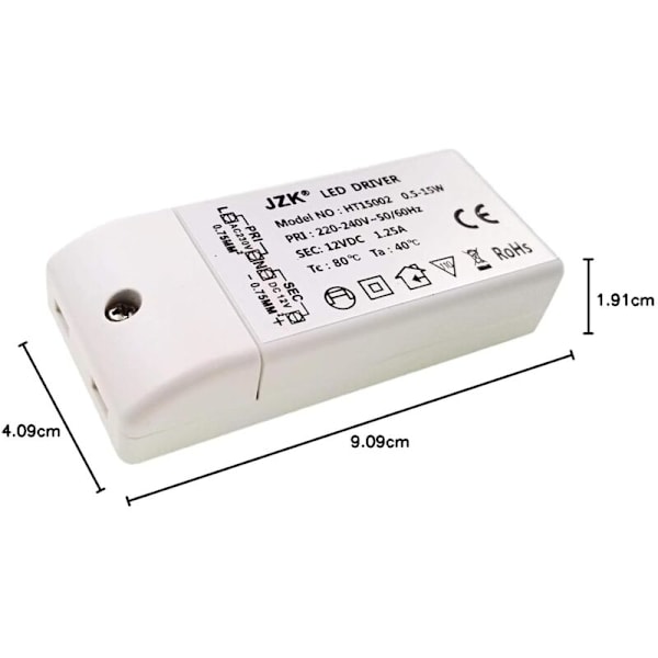 Input: 220-240V Output: DC 12V 1.25A DC 15W, LED Pære Transformer Driver Konverter Driver Konstant Spændingsforsyning