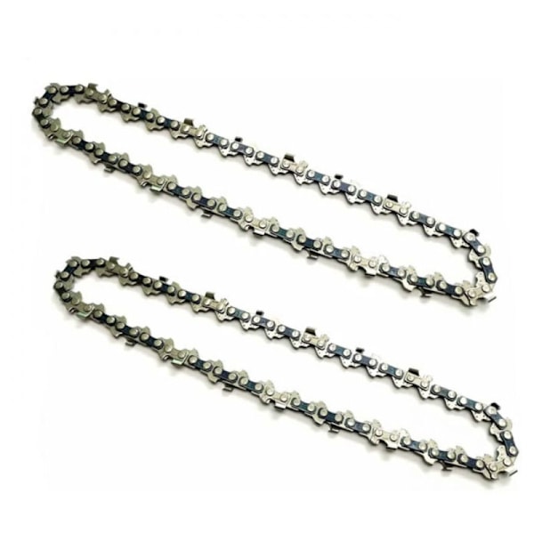 2 st 6-tums sågkedjor för mini uppladdningsbar handsåg, kedjedelning 1/4, kedjemått 0,043/1,1 mm, drivlänkar 37DL, användbar skärlängd 15 cm