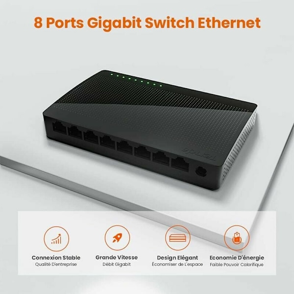 Netværksdistributør SG108 Routing konvergens med 8 porte Gigabit Komplet Gigabit 1000m switch