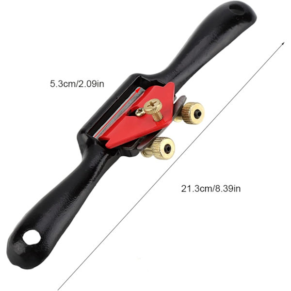 Planhyvel med platt bas, justerbar skärkant, metallskärande blad, ekerskärare för träskärare, träplanhyvel, handplanhyvel för snickare