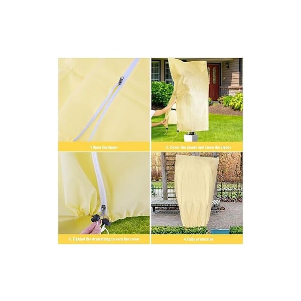 120 x 180cm 2 stk. overvintringsduk for planter, beskyttelsesdeksel, beskyttelsespose for planter, vinterdeksel for planter