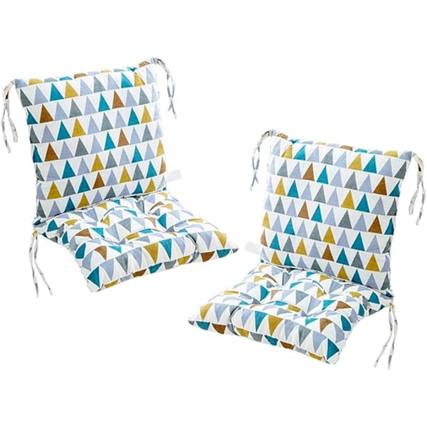 piece chair cushions with back part seat, back cushion with straps, low-back cushion pad (style 16, 40 x 40 cm)