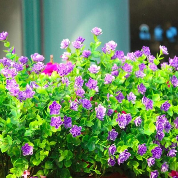Sæt med 15 buketter af kunstige blomster til udendørs brug - UV-bestandige
