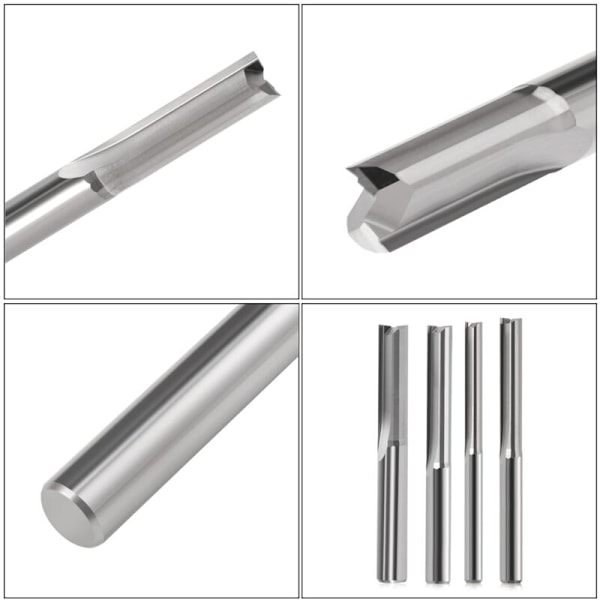 1/8\" Overfræser lige overfræser 1/8\" Skaft lige not overfræser 20mm/40mm Skaft overfræser til MDF PVC Akryl spånplade træ 10 stk