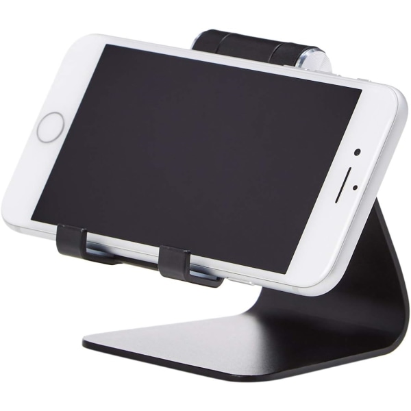 Adjustable mobile phone holder for iPhone and Android, Simple, Black