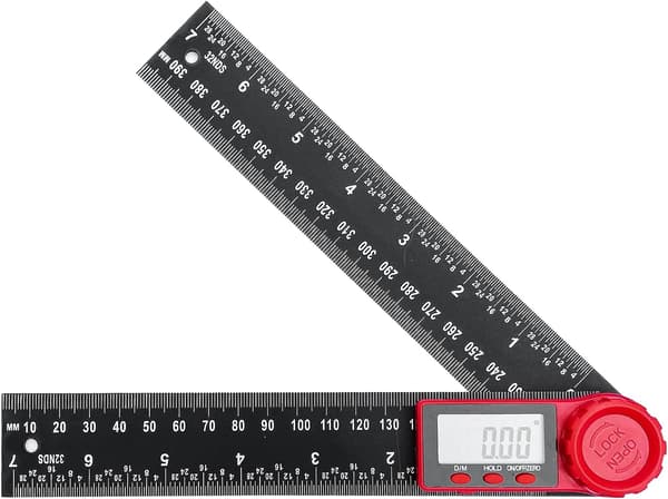 200 mm vinkelmätare med LCD-display och låsfunktion