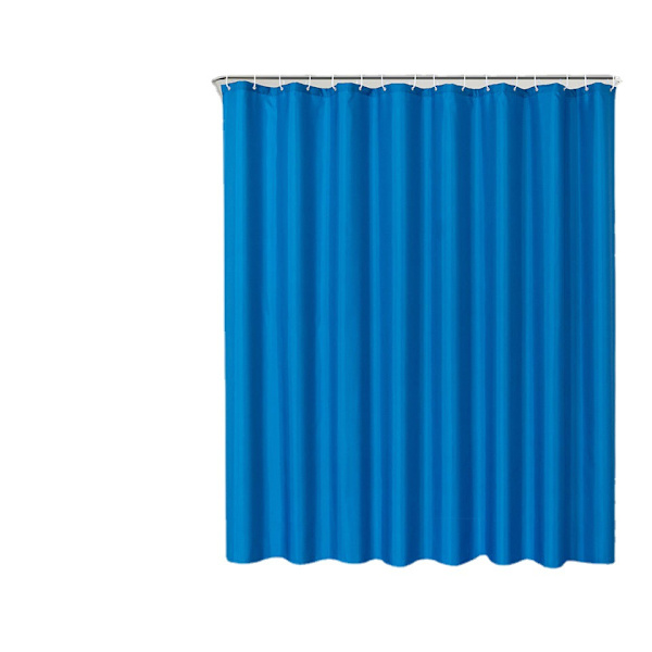 Blå polyester vattentät duschdraperi 80*180cm enfärgad bad