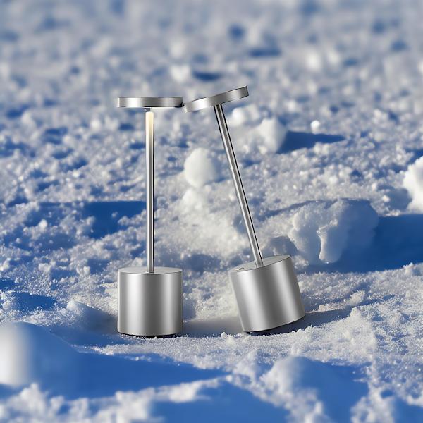 Langaton kosketus pöytälamppu LED-yövalo, USB-akkukäyttöinen ladattava pöytälamppu makuuhuoneeseen/olohuoneeseen/ulkovalaisimeen (2 kpl hopea)