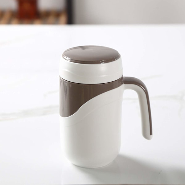 Keramisk resemugg, keramiskt foderisolerad mugg med läckagesäkert lock och grepphandtag för kaffe eller te, lämplig för hem, kontor eller skola (12 oz)
