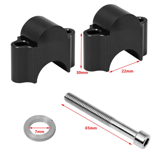 Motorcykelstyre Riser, (Galvanisering) 7/8'' (22mm) Universal Aluminiumlegering Motorcykelstyre Riser Motorcykelstyre Riser Klämma