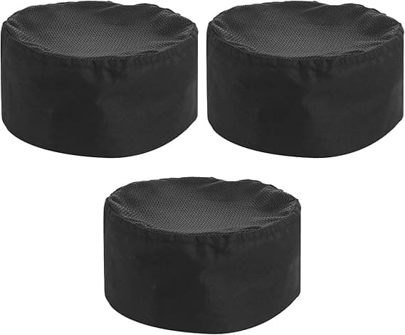 Svart - Set med 3 kockhattar Kockhattar med elastiskt band, en storlek
