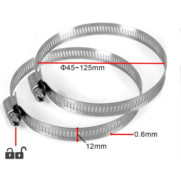 2-pack liten universell storlek vertikal montering på en stolpe för säkerhetskamera, solid metall stöd vinkelstöd med lockar, lämplig för videoövervakning