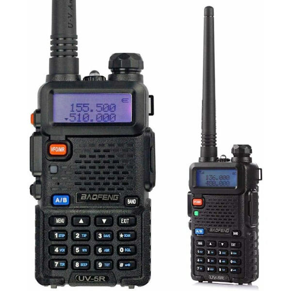 Walkie Talkie VHF UV5 FM-radio med dubbelbandsradio, (1 st)
