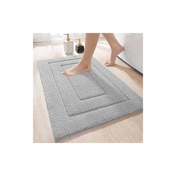 Sklisikre badematter, mykt baderomsteppe i mikrofiber, absorberende vann, maskinvaskbart, ekstra tykke dusjmatter, 40 x 60 cm