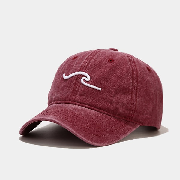 Kepsar för kvinnor, ny stil, tvättad, tredimensionell våg, broderad keps, herrmode, mångsidig baseballkeps