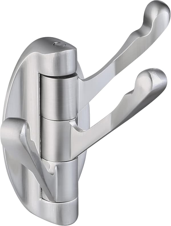 SOLID METAL Swivel Hook Heavy Duty Folding Swing Arm Triple Coat Hook with Multi Three Foldable Arms Towel/Clothes Hanger for Bathroom Kitchen Garag