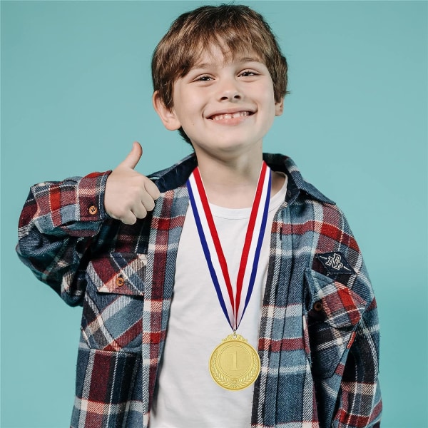 12 stk børnemedaljer, metalmedalje guld sølv bronzemedalje børn voksen