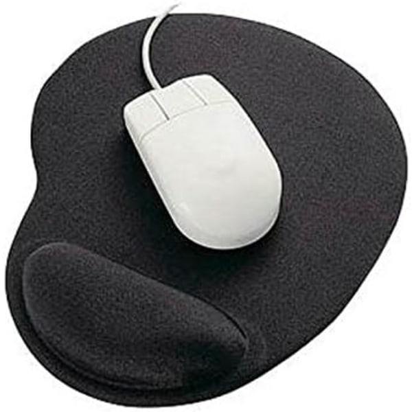 (Musta) hiirimatto, mukava ja ergonominen rannetuki kannettavalle tietokoneelle