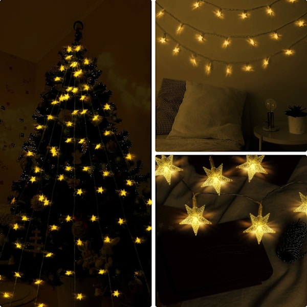 LED-ljusslinga Batteridriven 5 Meter, 50 LED-Fairy Lights Inomhus och Utomhus Perfekt för Jul Halloween Bröllop Rum Dekoration Trädgårdsfest