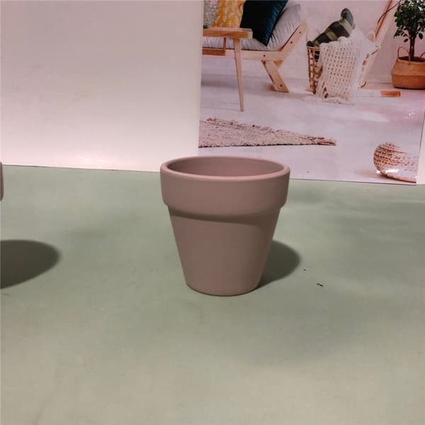 Rund Planter - Lett innendørs utendørs plastplanter med dreneringsplugg, rustikk stein