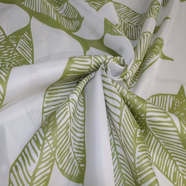 Ny fortykket polyester bruseforhæng grønne grene bruseforhæng egnet til badeværelsesbarrierer (120 bred * 180 høj CM)