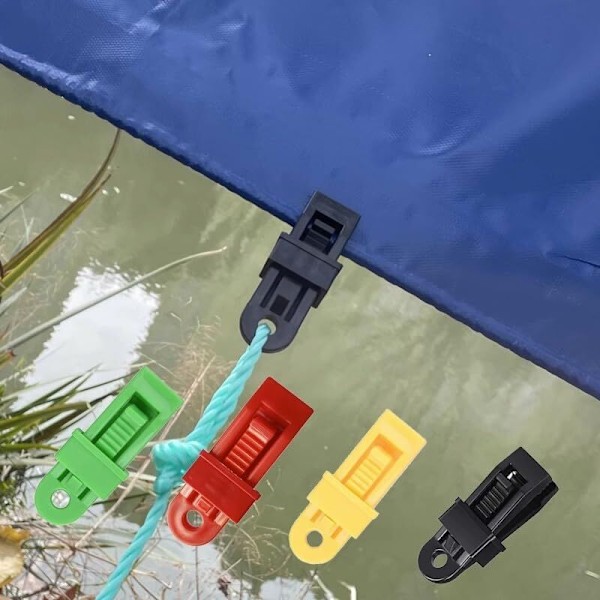 Sæt med 10 tang til Bache, Clips /Landing /Bache Elastisk Træ, robust og justerbart låsehåndtag til presenning og skyggesejl (10 stk)