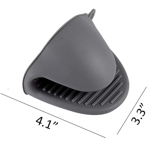 Silikonugnshandskar, grytunderlägg - Värmebeständiga, halkfria, vattentäta, minikökshandskar perfekta för matlagning, bakning och grillning (Mörkgrå)