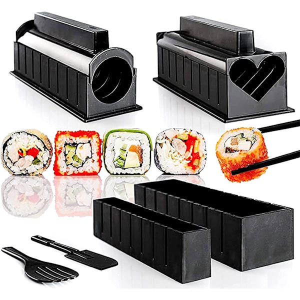 10 st Sushiformar Sushiberedningskit Set Risrullar Kit Sushi DIY