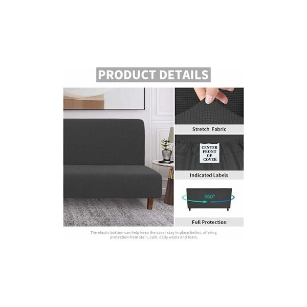 Uttrekkbart sofatrekk, sofatrekk uten elastisk arm, jacquard sofateppe, universell sovesofa, sofabeskyttelse
