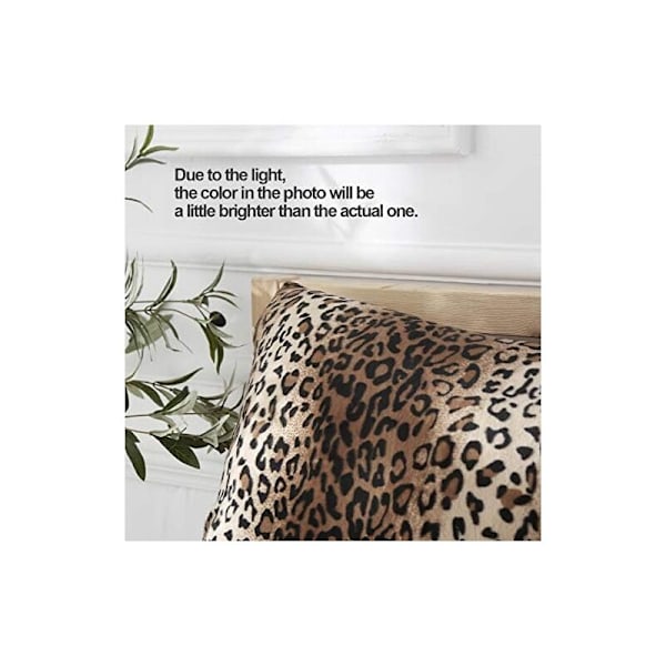 Set med 2 dekorativa kuddfodral i leopardtryck för hemmet, soffan