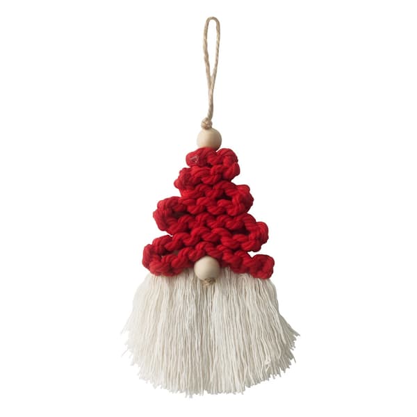Tofs Spets Jultomte Prydnader, Bohemiska Jul Prydnader Flätade Tomte Jul Prydnader Set, Perfekt för Julgran Hängande