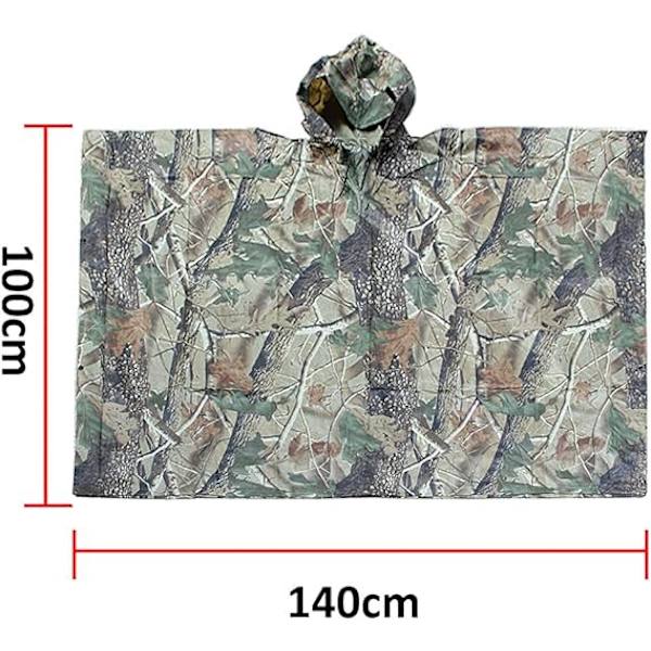 Camo vedenpitävä huppu poncho naamiointi vedenpitävä sadetakki sadetakki retkeily vaellus sade suoja teltta arkki pad markiisi kangas vaahtera