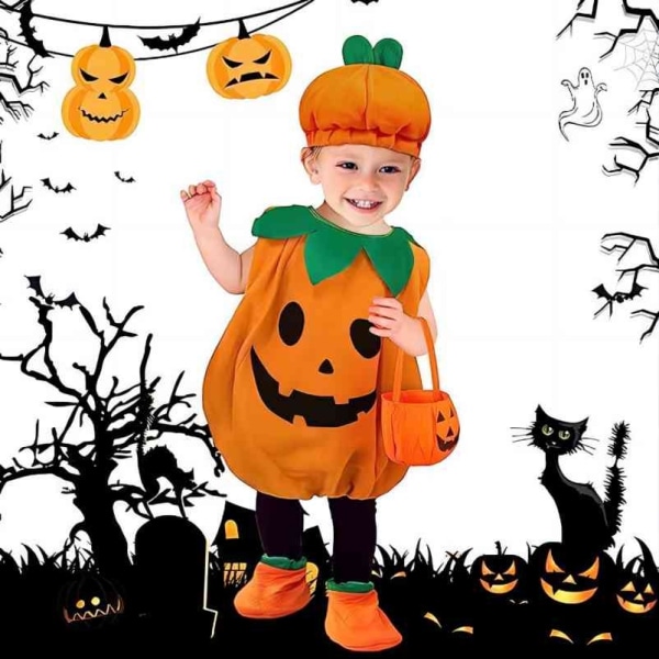Halloween barndräkter pumpaformade växtkostymer cosplay baby -barn rollspelsdräkter