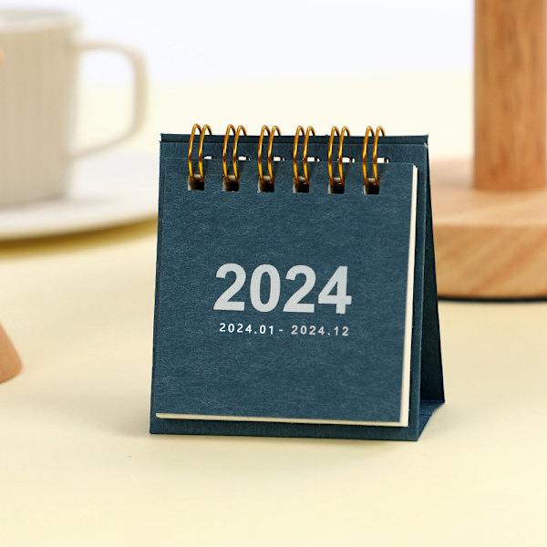 Enkel enfärgad 2024 Mini-skrivbordspapperskalender Bärbar bord